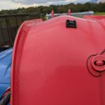 クレーン車作業灯配線部分施行前