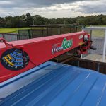 クレーン車作業灯配線部分施工前